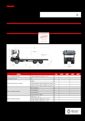 Ciągniki siodłowe ze sztywnym podwoziem Renault K P6X6 MEDIUM 11L E6