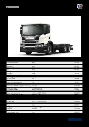 Ciągniki siodłowe ze sztywnym podwoziem Scania P 250 B6x4NA