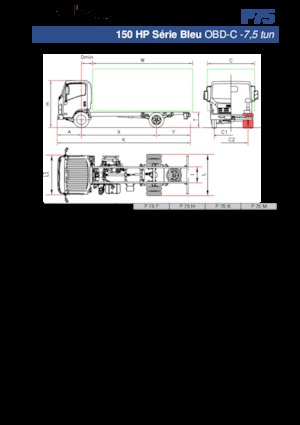 Ciągniki siodłowe ze sztywnym podwoziem Isuzu P75 M