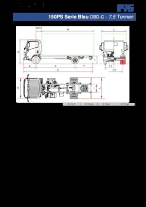 Ciągniki siodłowe ze sztywnym podwoziem Isuzu P75 M