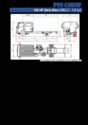 Ciągniki siodłowe ze sztywnym podwoziem Isuzu P75 Q Crew