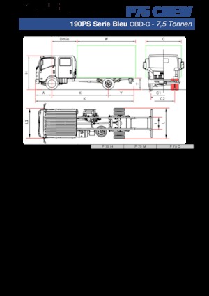 Ciągniki siodłowe ze sztywnym podwoziem Isuzu P75 Q Crew