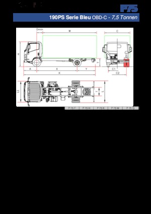 Ciągniki siodłowe ze sztywnym podwoziem Isuzu P75 Q