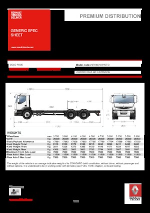 Ciągniki siodłowe ze sztywnym podwoziem Renault PREMIUM 310.26 6x2*4 D HYBRID