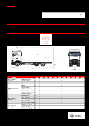 Ciągniki siodłowe ze sztywnym podwoziem Renault T HIGH P6X2 LOW 24,5T 13L E6