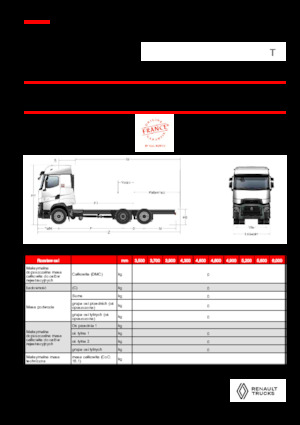 Ciągniki siodłowe ze sztywnym podwoziem Renault T HIGH P6X2 LOW 24,5T 13L E6
