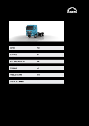Ciągniki siodłowe ze sztywnym podwoziem MAN TGX 33.580 6x4