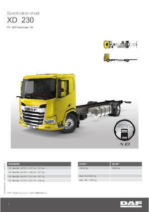 Ciągniki siodłowe ze sztywnym podwoziem DAF XD 290 FA 19t