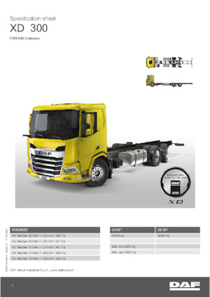 Ciągniki siodłowe ze sztywnym podwoziem DAF XD 300 FAN