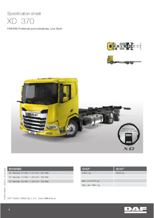 Ciągniki siodłowe ze sztywnym podwoziem DAF XD 450 FAN Low Deck