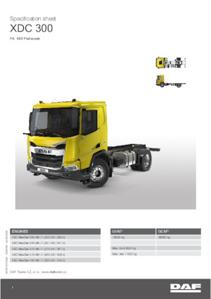 Ciągniki siodłowe ze sztywnym podwoziem DAF XDC 450 FA