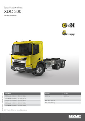 Ciągniki siodłowe ze sztywnym podwoziem DAF XDC 370 FAT