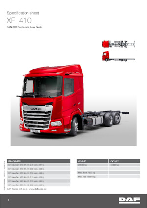 Ciągniki siodłowe ze sztywnym podwoziem DAF XF 410 FAN Low Deck