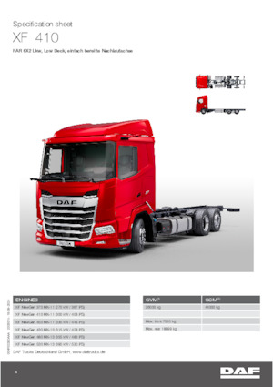 Ciągniki siodłowe ze sztywnym podwoziem DAF XF 370 FAR Low Deck