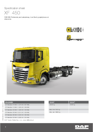 Ciągniki siodłowe ze sztywnym podwoziem DAF XF 480 FAR Low Deck