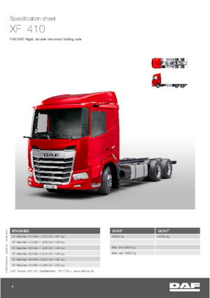 Ciągniki siodłowe ze sztywnym podwoziem DAF XF 450 FAS