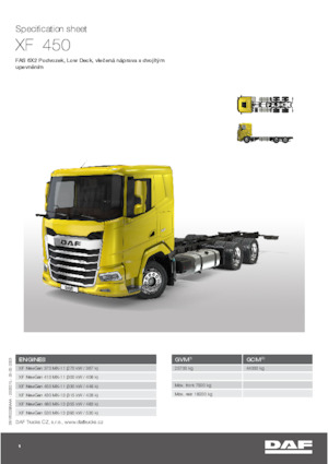 Ciągniki siodłowe ze sztywnym podwoziem DAF XF 480 FAS Low Deck