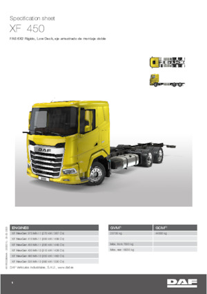 Ciągniki siodłowe ze sztywnym podwoziem DAF XF 480 FAS Low Deck