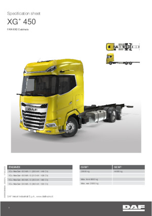 Ciągniki siodłowe ze sztywnym podwoziem DAF XG+ 530 FAN