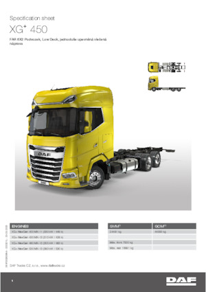 Ciągniki siodłowe ze sztywnym podwoziem DAF XG+ 480 FAR Low Deck