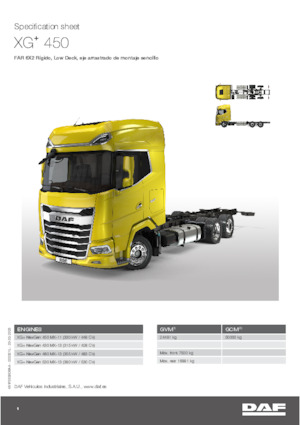 Ciągniki siodłowe ze sztywnym podwoziem DAF XG+ 480 FAR Low Deck