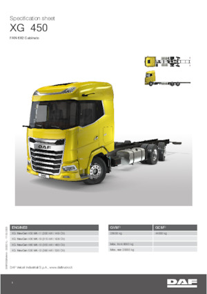 Ciągniki siodłowe ze sztywnym podwoziem DAF XG 530 FAN