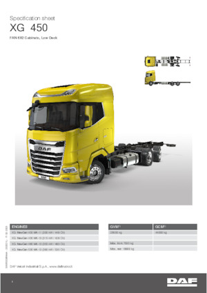 Ciągniki siodłowe ze sztywnym podwoziem DAF XG 430 FAN Low Deck