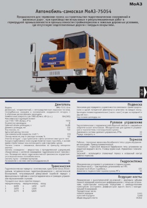 Wywrotka tylnozsypowa Belaz 75054