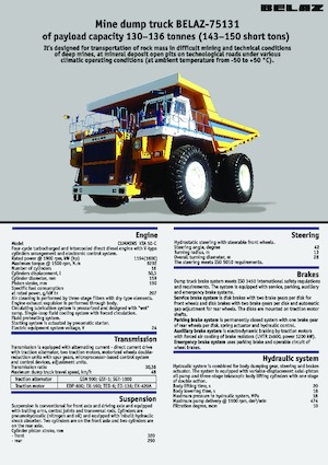 Wywrotka tylnozsypowa Belaz 75131