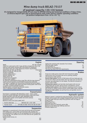 Wywrotka tylnozsypowa Belaz 75137
