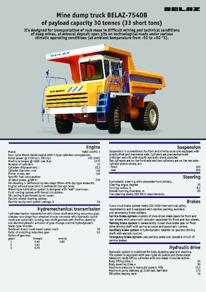 Wywrotka tylnozsypowa Belaz 7540B