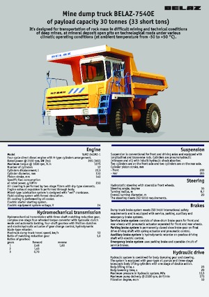 Wywrotka tylnozsypowa Belaz 7540E