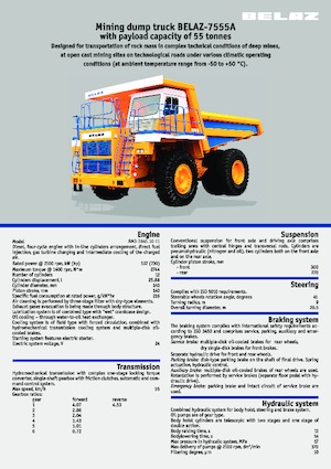 Wywrotka tylnozsypowa Belaz 7555A