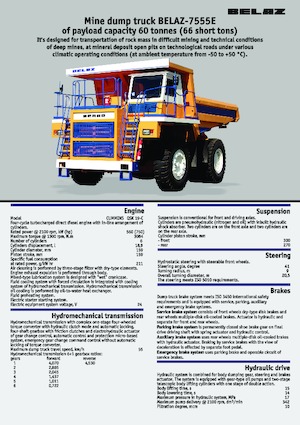 Wywrotka tylnozsypowa Belaz 7555E