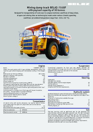 Wywrotka tylnozsypowa Belaz 7558F