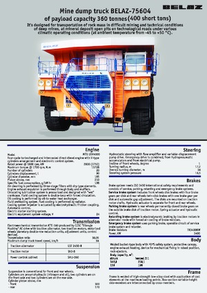 Wywrotka tylnozsypowa Belaz 75604