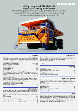 Wywrotka tylnozsypowa Belaz 75710