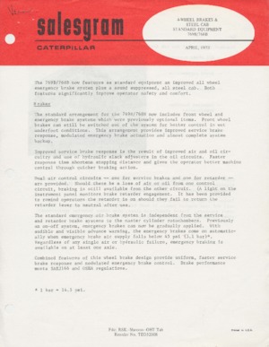 Wywrotka tylnozsypowa Caterpillar 769B