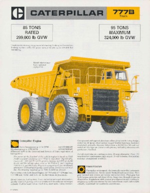 Wywrotka tylnozsypowa Caterpillar 777B