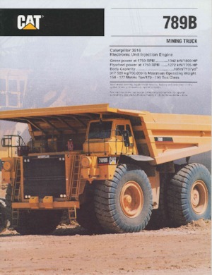 Wywrotka tylnozsypowa Caterpillar 789B