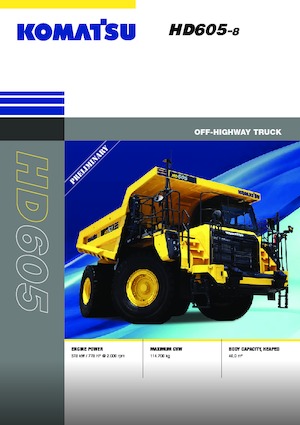 Wywrotka tylnozsypowa Komatsu HD605-8E0