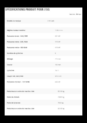 Wywrotka tylnozsypowa Caterpillar 772G