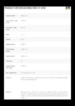 Wywrotka tylnozsypowa Caterpillar 777 (07B)