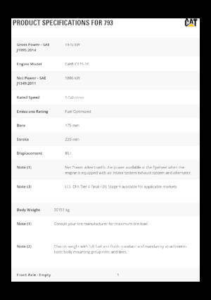 Wywrotka tylnozsypowa Caterpillar 793