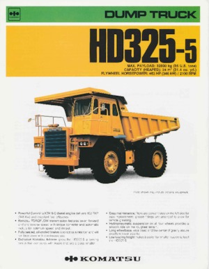 Wywrotka tylnozsypowa Komatsu HD325-5