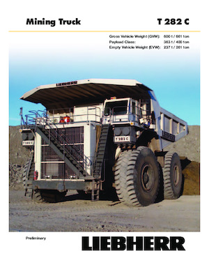 Wywrotka tylnozsypowa Liebherr T282C