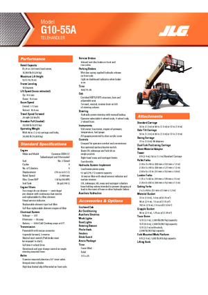 Ładowarki teleskopowe JLG G 10-55 A