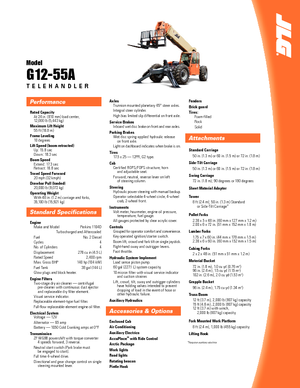 Ładowarki teleskopowe JLG G 12-55 A