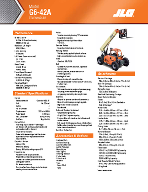 Ładowarki teleskopowe JLG G 6-42 A