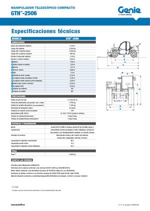 Ładowarki teleskopowe Genie GTH-2506